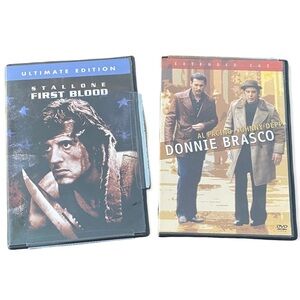 Set of 2 Vintage DVD's First Blood Ultimate Edition / Donnie Brasco Extended Cut